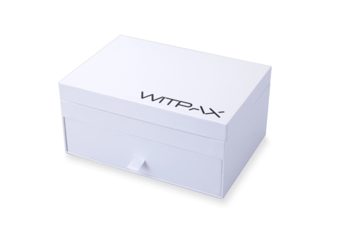 Two-tier hinged box with drawer