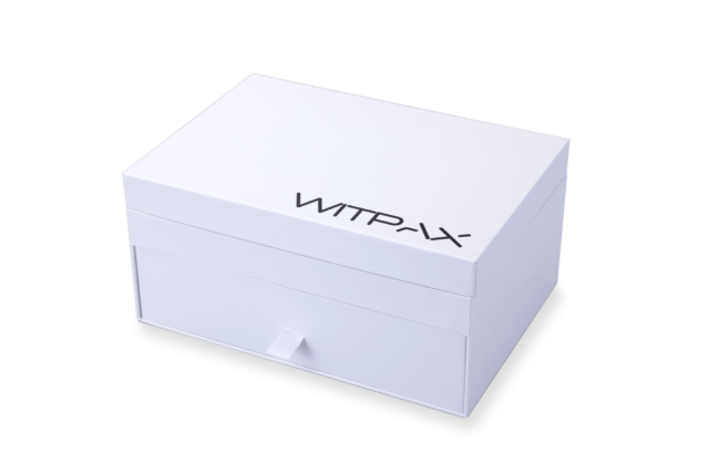 Two-tier hinged box with drawer