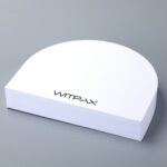 Half-circle lift-off lid boxes