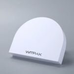 Half-circle lift-off lid boxes