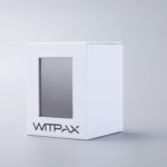 Flip-top box with window