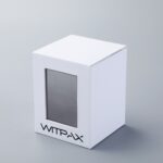 Flip-top box with window