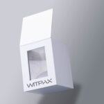 Flip-top box with window