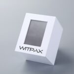 Flip-top box with window