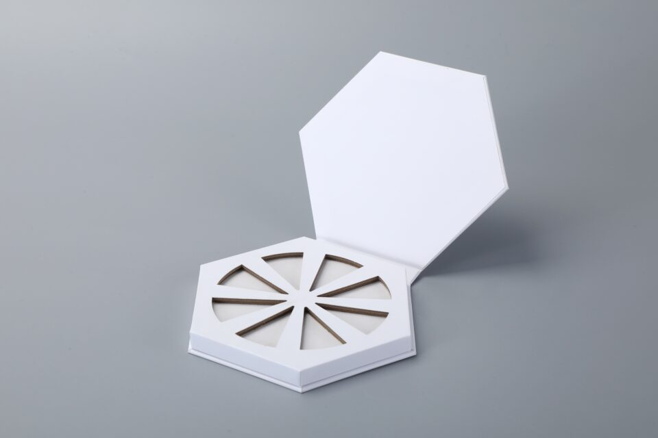Hexagon book style rigid boxes