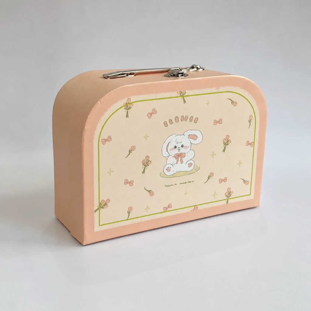 Custom shaped flip-top gift box with lock packaging box front angle