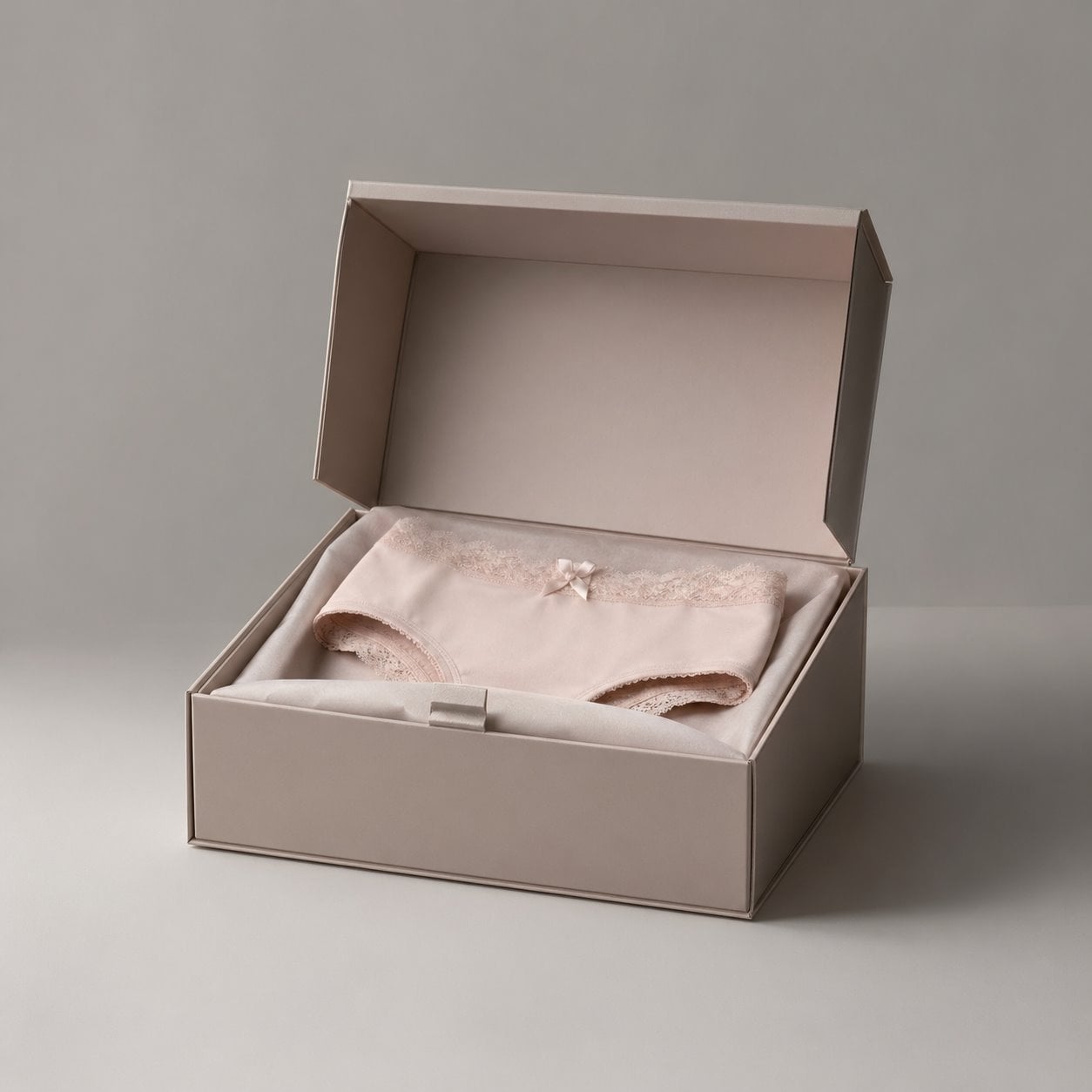 Customized flip-top underwear box packaging feature image showing Intimate Quality: Softness Meets Structure