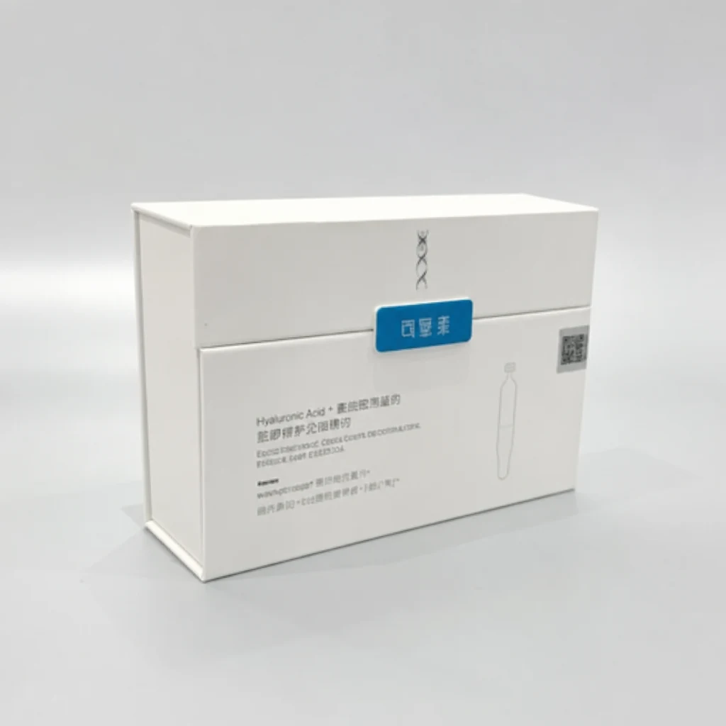 Customized flip-top skin care gift box packaging box front angle