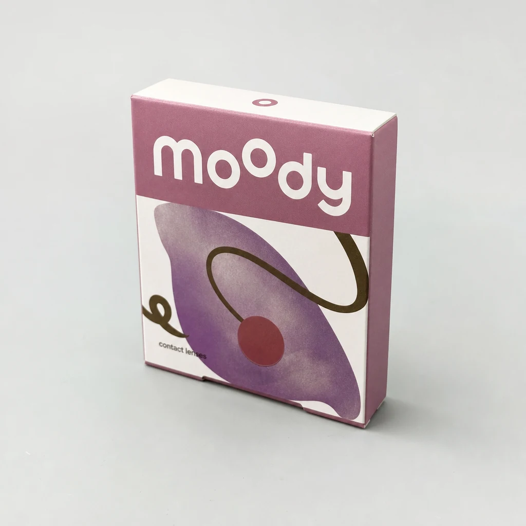 Custom contact lens folding carton packaging box top angle
