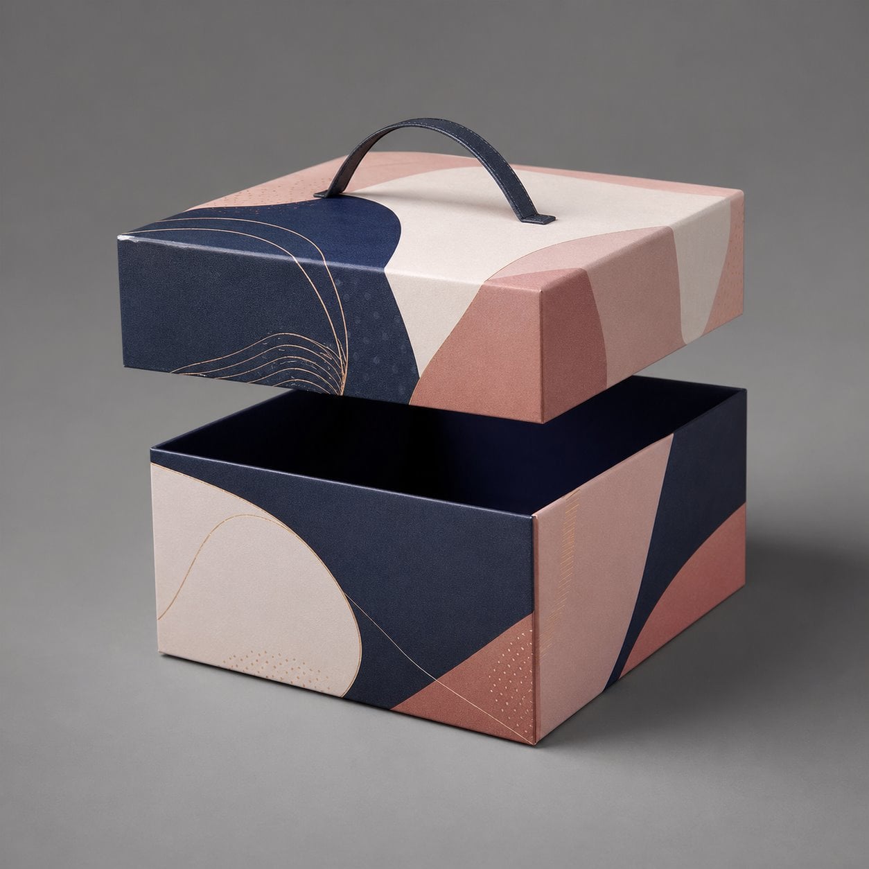 Custom pattern portable lift-off lid gift box packaging feature image showing Personalized Charm: Designed for the Spotlight
