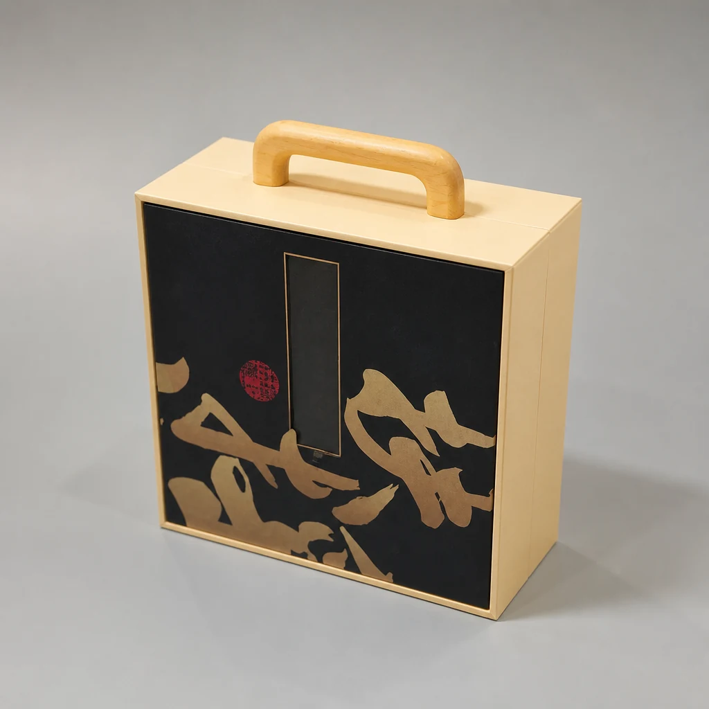 Custom pattern portable lift-off lid gift box packaging box top angle