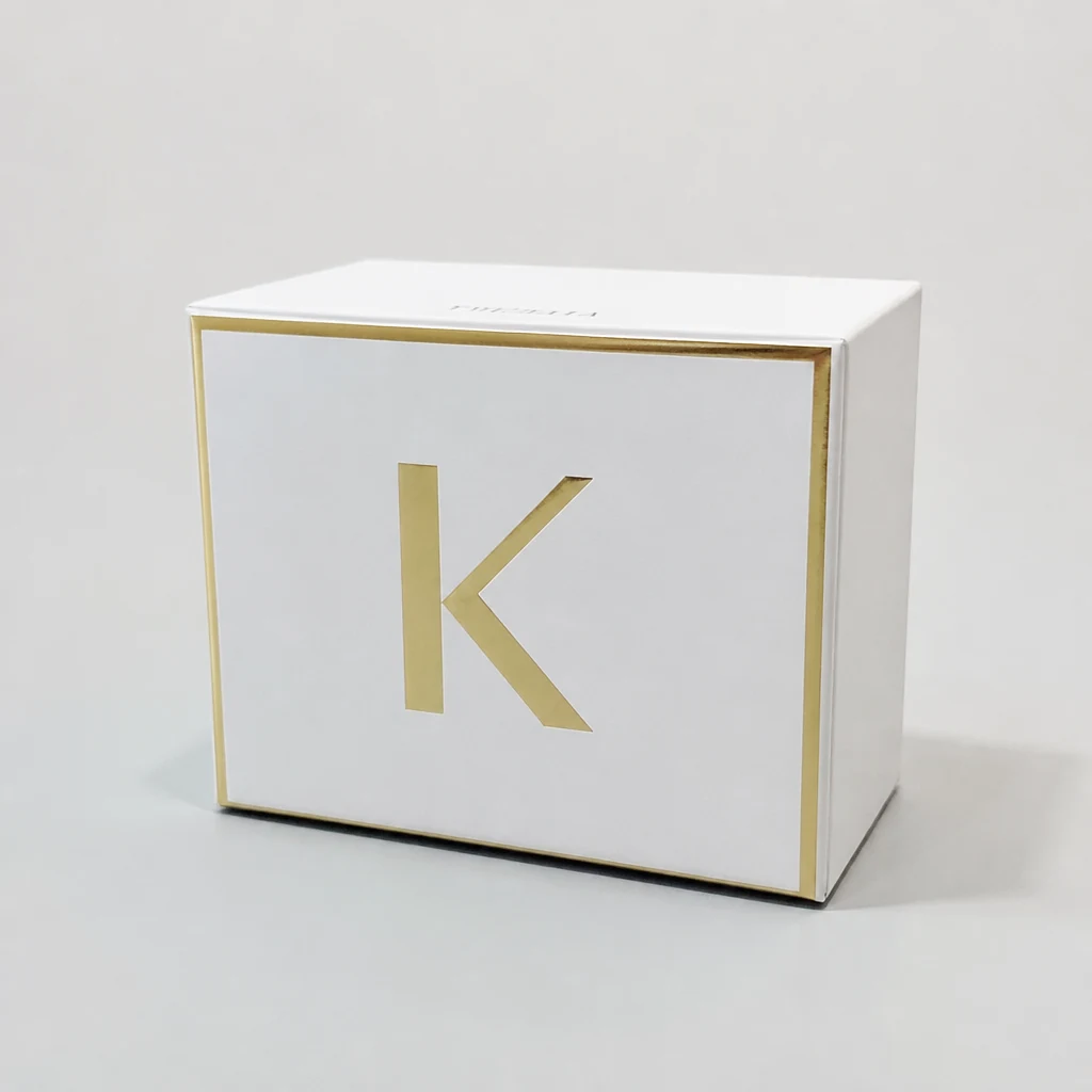 Custom lift-off lid toiletries box packaging box top angle