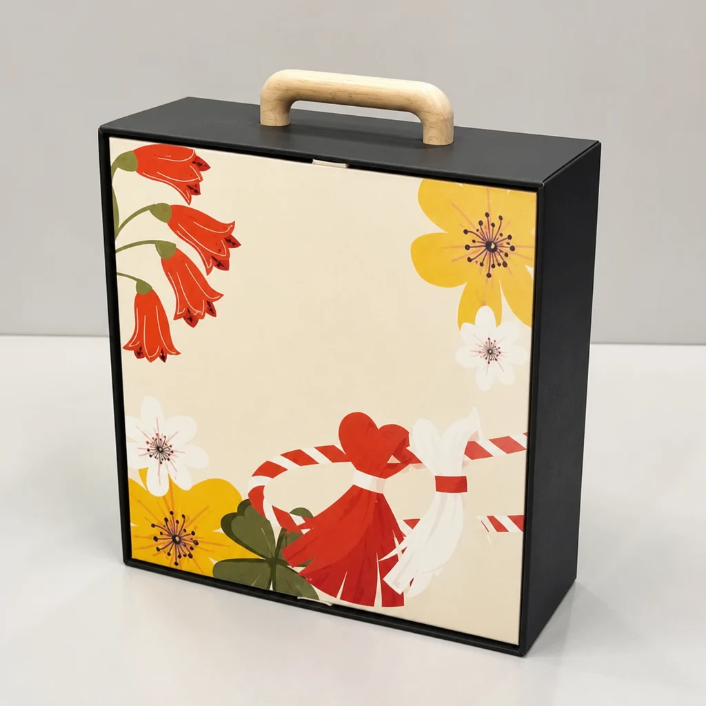 Custom portable lift-off lid gift box packaging box top angle