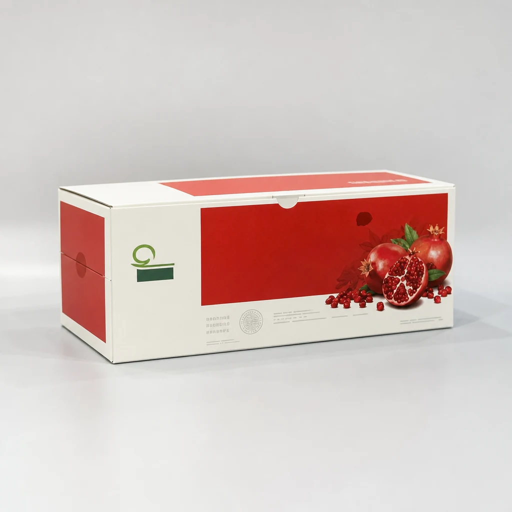 Custom lift-off lid fruit box packaging box front angle