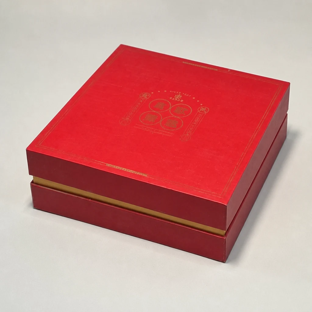 Custom red shoulder neck rigid box rigid box top angle