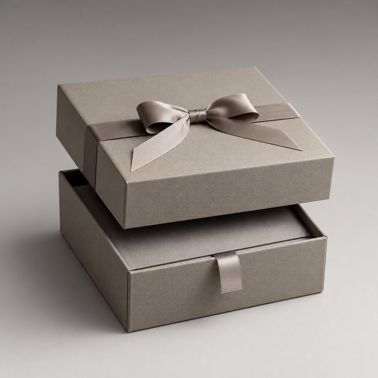 Custom texture lift-off lid box with ribbon packaging feature image showing Sensorial Luxury: Texture That Speaks Volumes