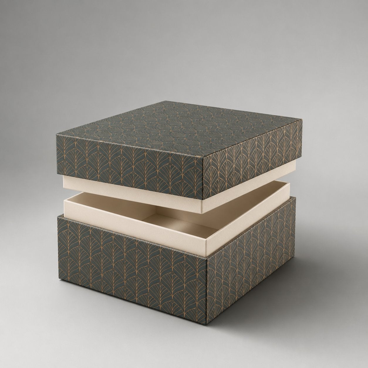 Custom pattern shoulder neck gift box packaging feature image showing Architectural Art: Patterned Precision for Gifts