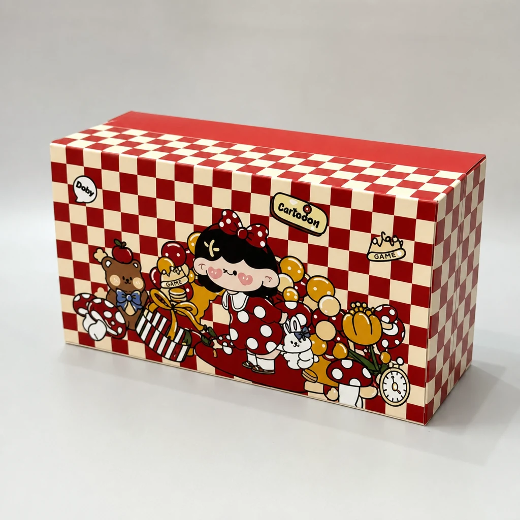 Custom pattern shoulder neck gift box packaging box top angle