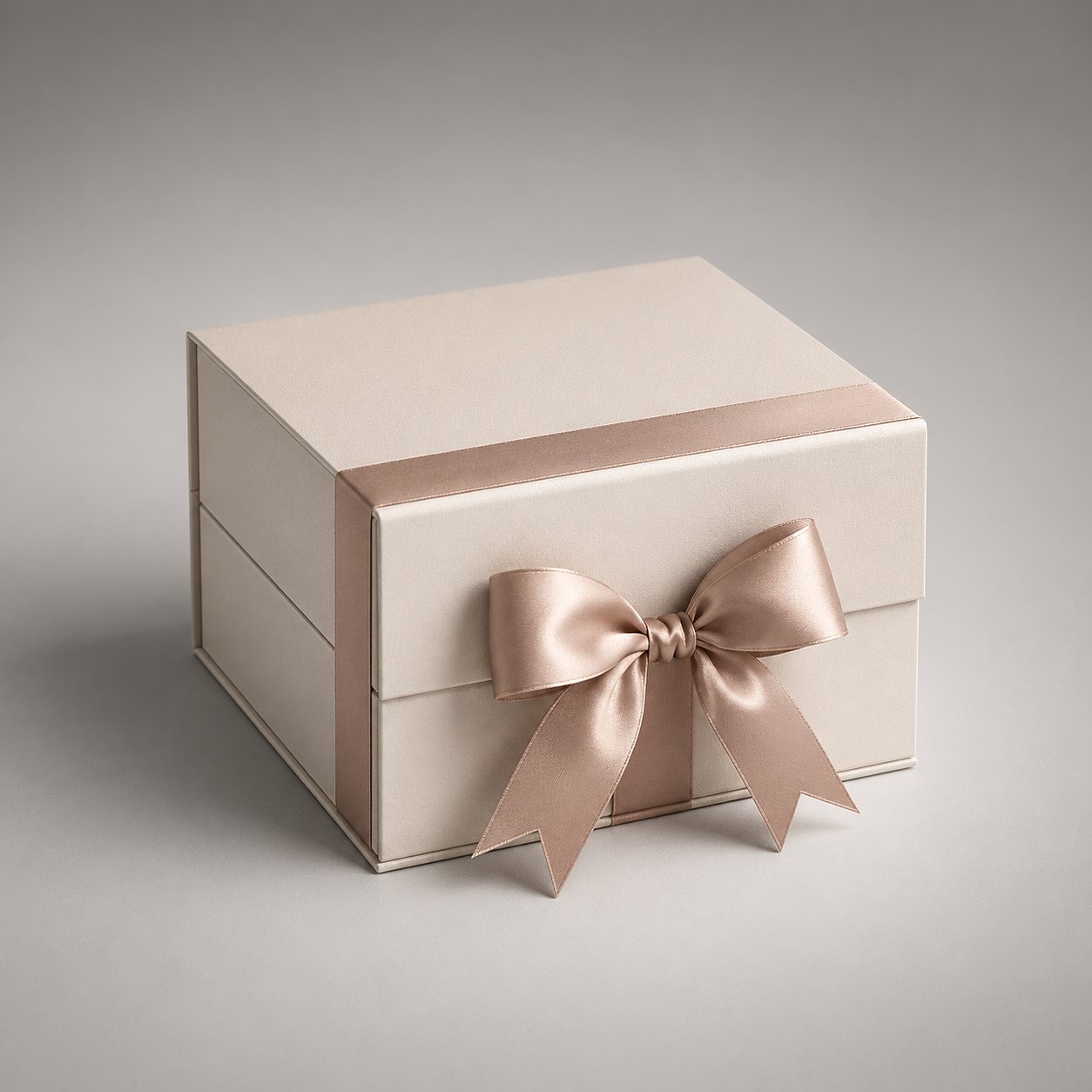 Custom lift-off lid box with ribbon packaging feature image showing Festive Appeal: Soft Texture, Solid Build