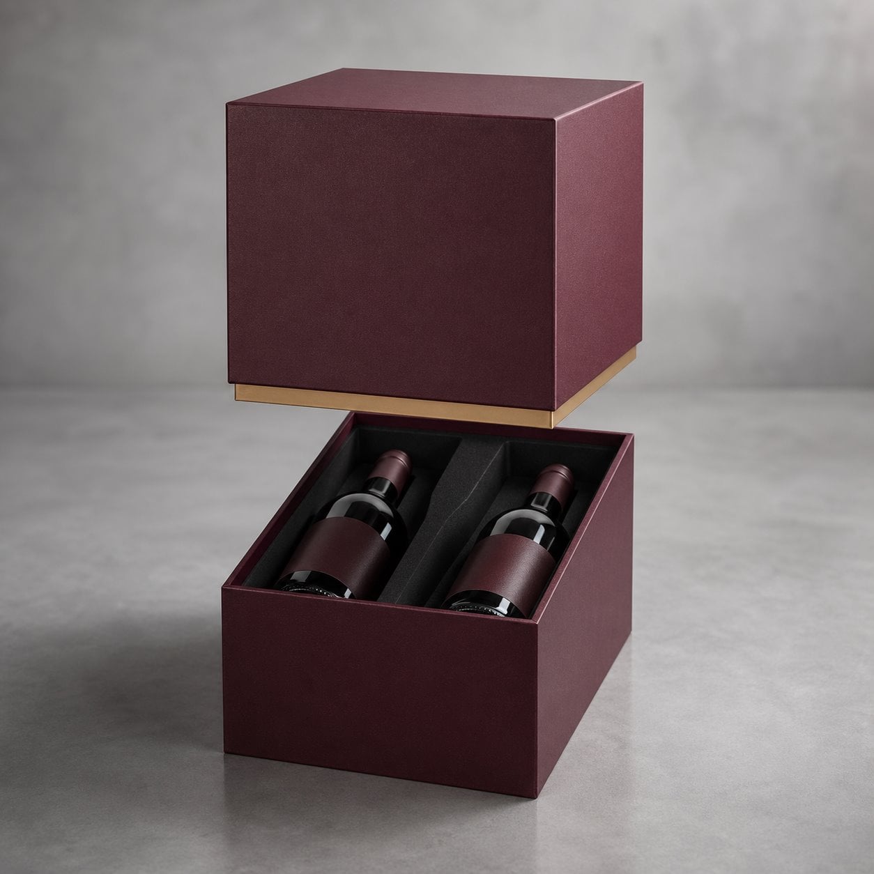 Custom lift-off lid wine box packaging feature image showing Vintage Prestige: Secure Luxury for Fine Wines