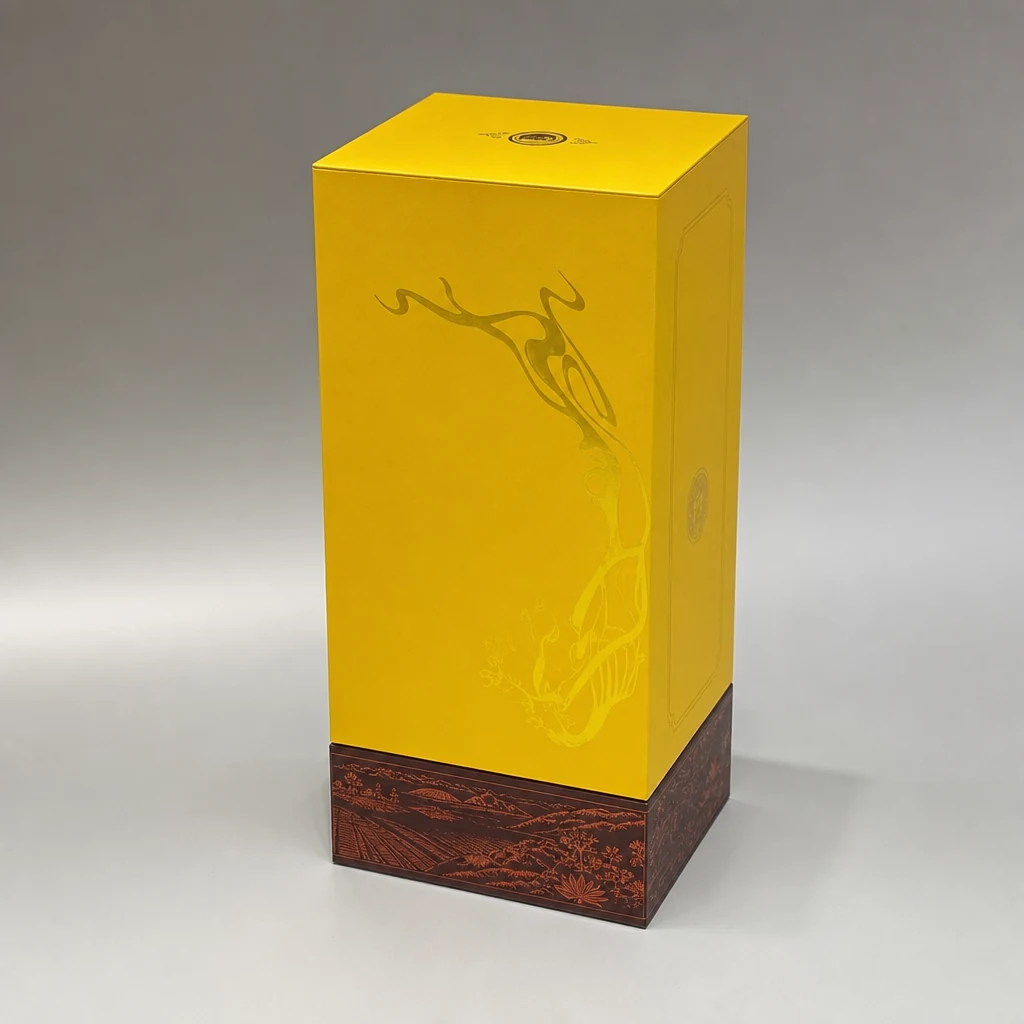 Custom lift-off lid wine box packaging box front angle