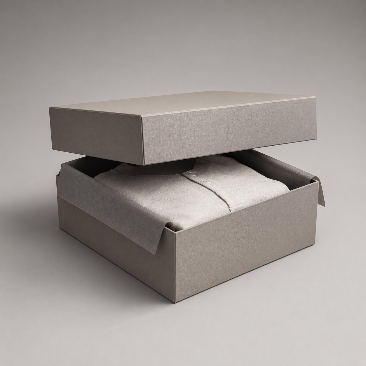 Custom lift-off lid clothing box packaging feature image showing Breathable Luxury: Sturdy & Reusable Design