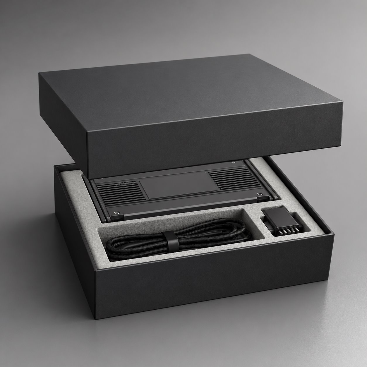 Custom lift-off lid box for electric products packaging feature image showing Precision Fit: Cushioned & Reliable