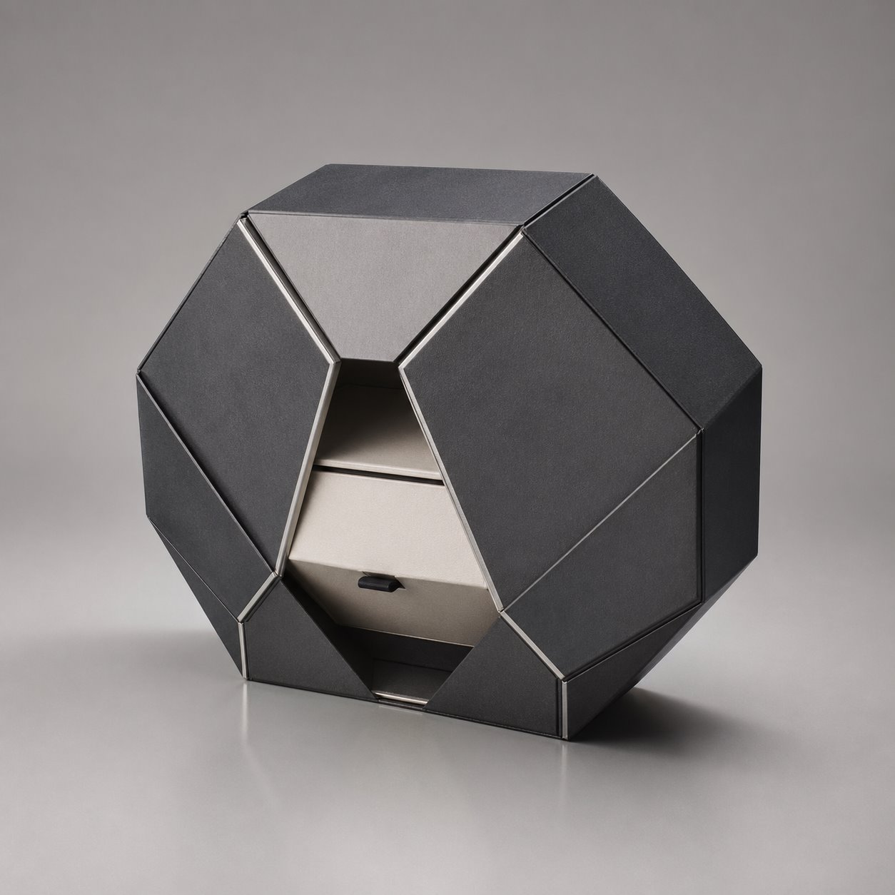 Custom shaped collapsible rigid box packaging feature image showing Bold Geometry: Unique Style, Smart Storage