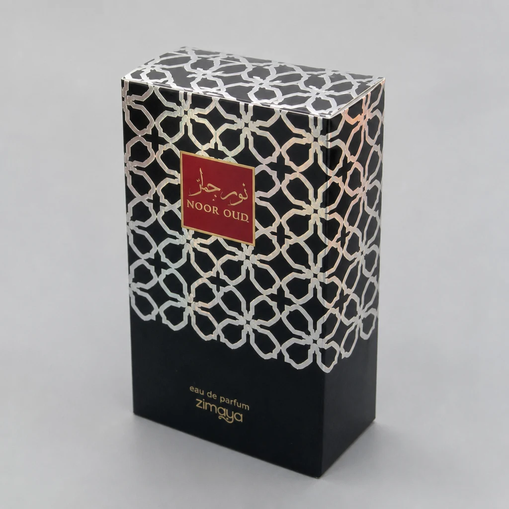 Handmade UV printing perfume box packaging box top angle