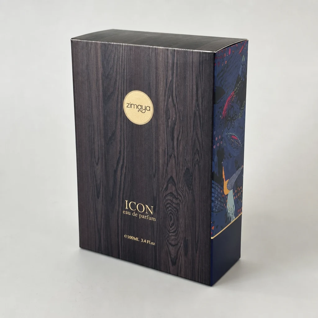 Handmade UV printing perfume box packaging box top angle