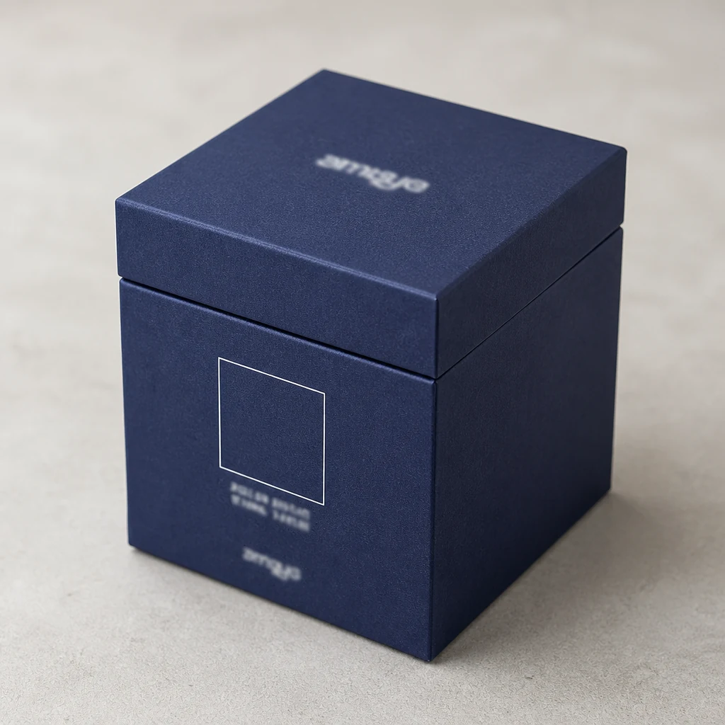 Handmade UV printing lid and base box packaging box top angle