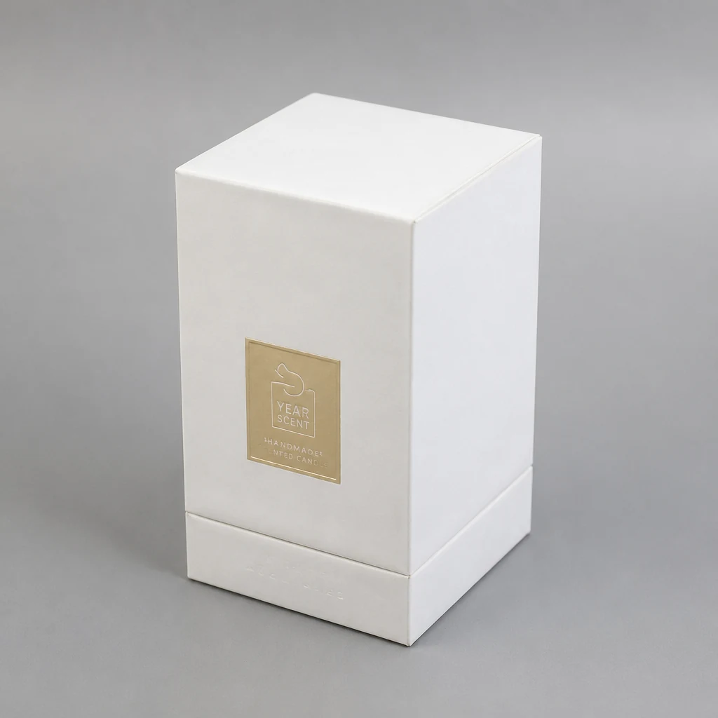Handmade lid and base box packaging box top angle