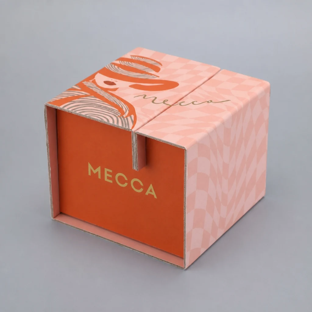 Handmade folding paper box packaging box top angle