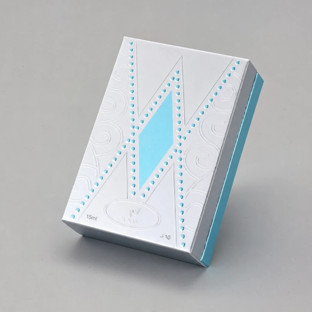 Handmade UV printing lid and base box packaging box top angle