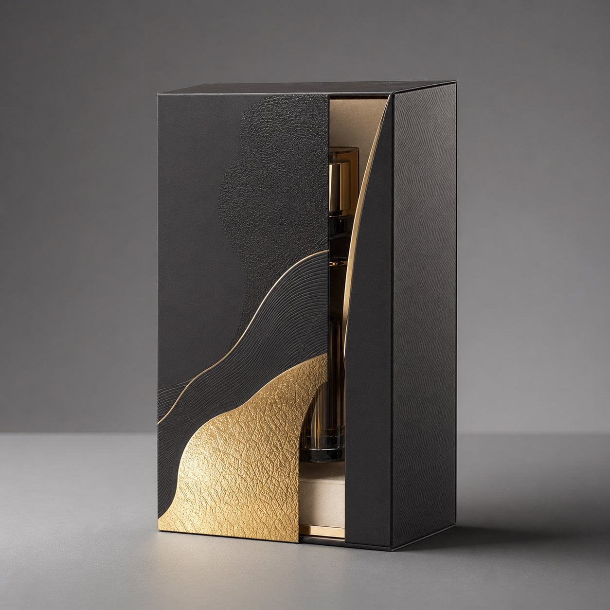 Foil stamping perfume box packaging feature image showing Captivating Luster: The Light of Your Brand
