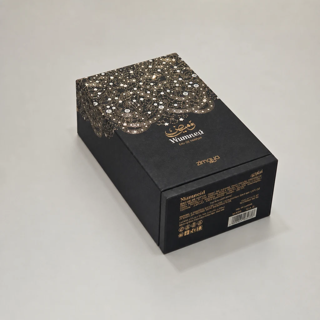 Foil stamping perfume box packaging box top angle