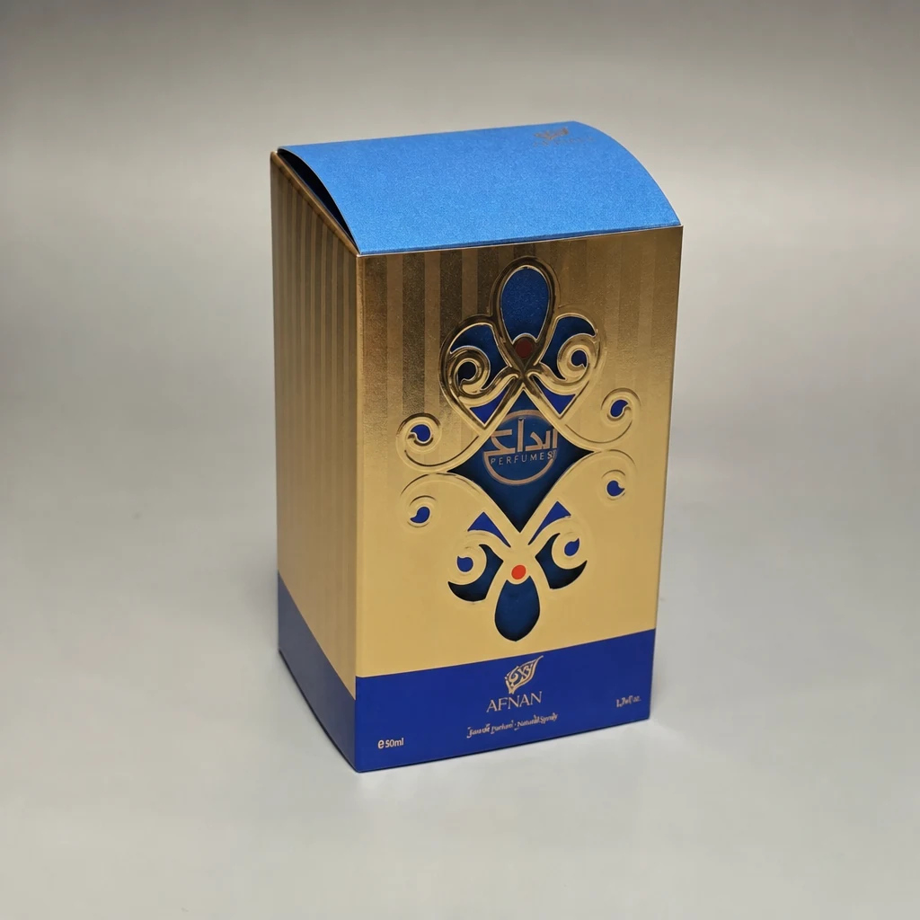 Exquisite handmade perfume box packaging box front angle