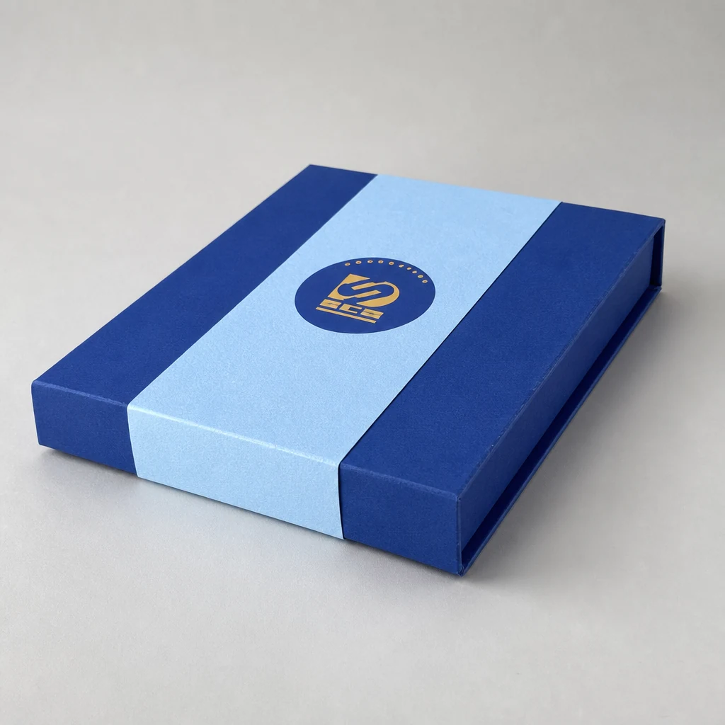 Exquisite folding paper gift box packaging box front angle