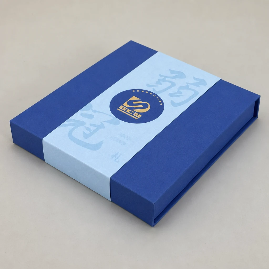 Exquisite folding paper gift box packaging box top angle