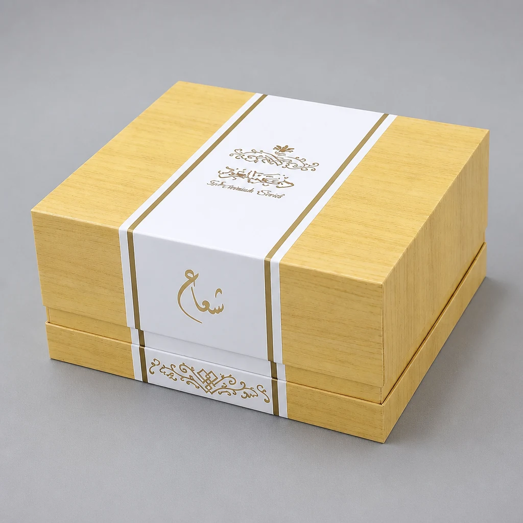 Foil stamping lid and base box packaging box top angle