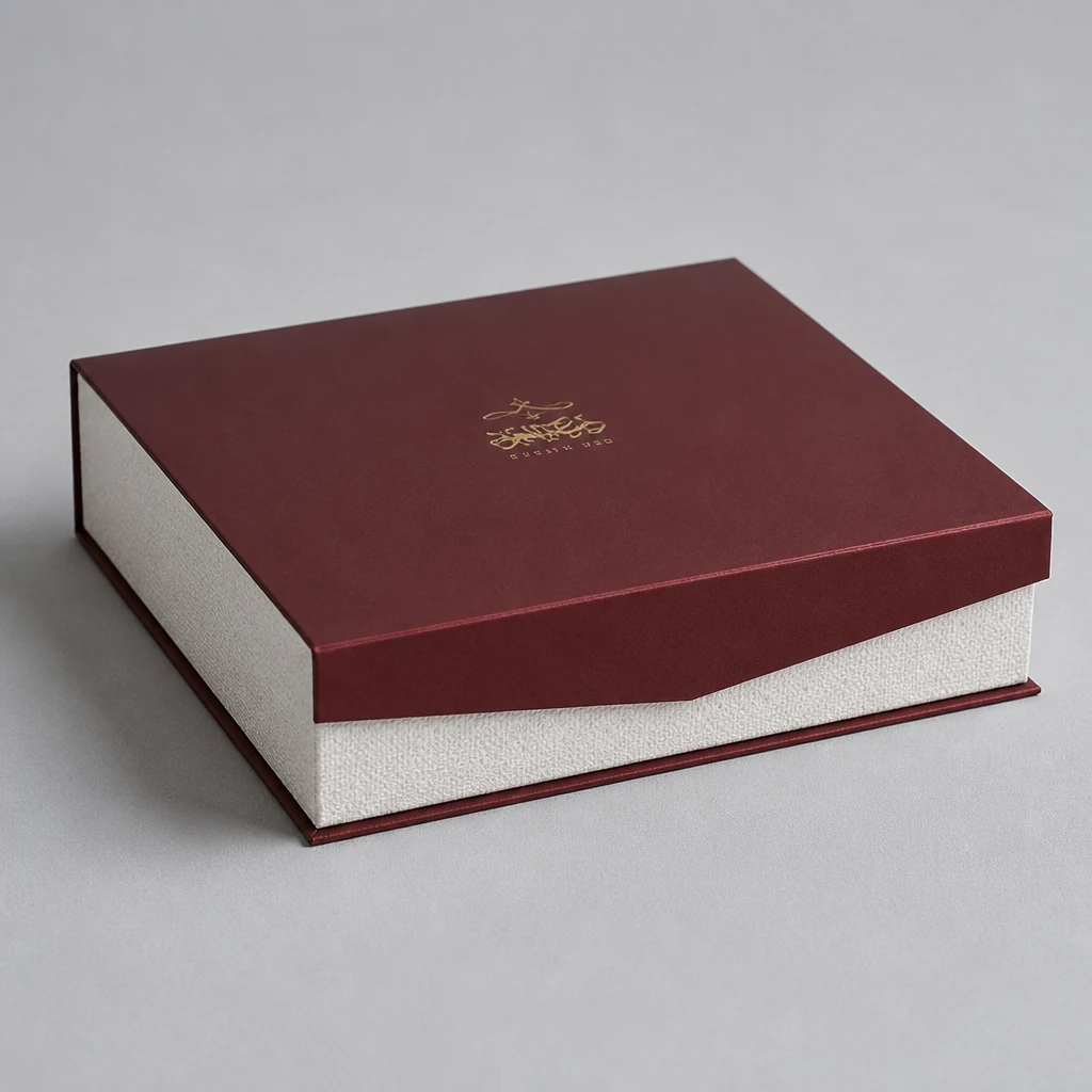 Handmade UV printing folding paper box packaging box front angle