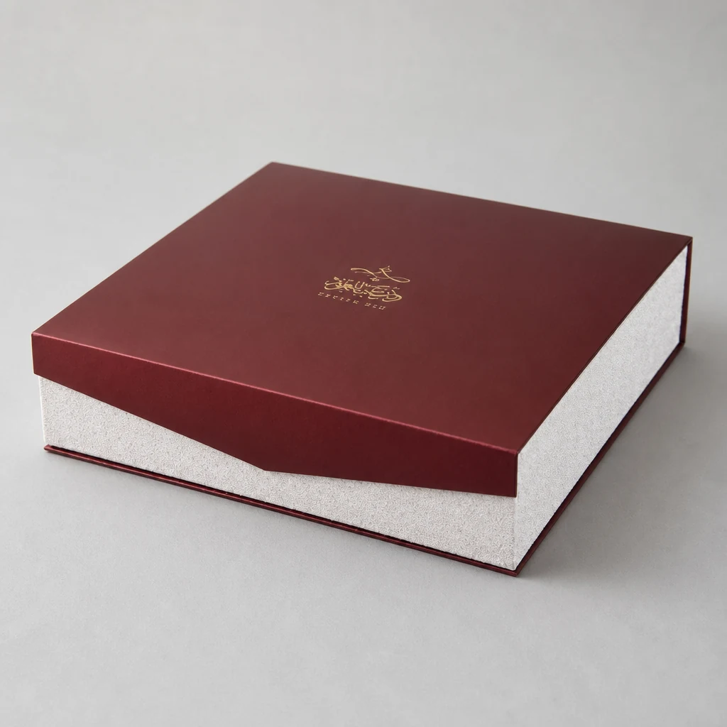 Handmade UV printing folding paper box packaging box top angle