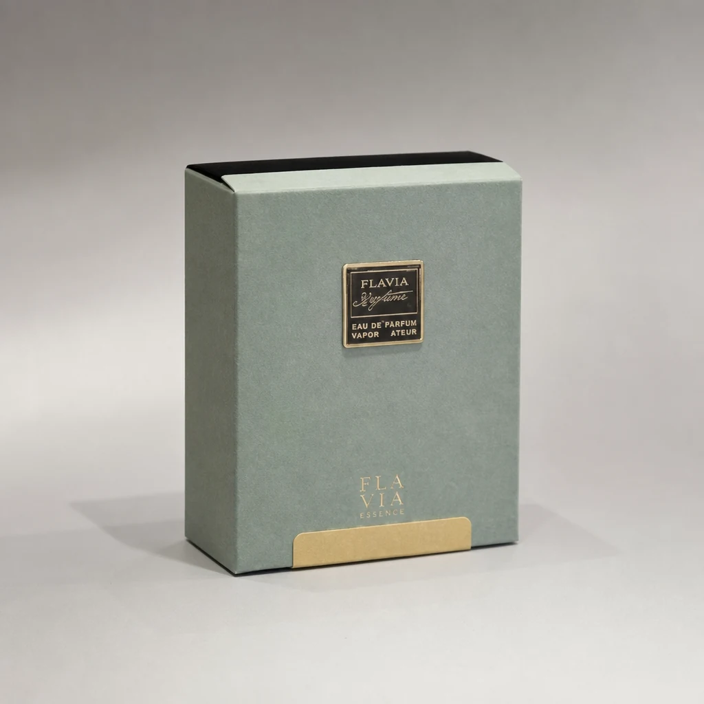 Lid and base perfume box packaging box front angle