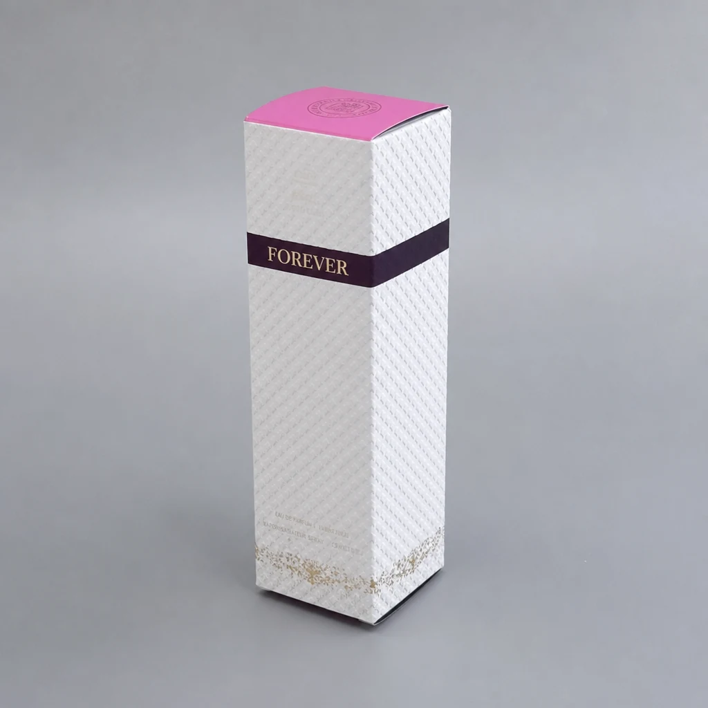 Foil stamping perfume box packaging box top angle