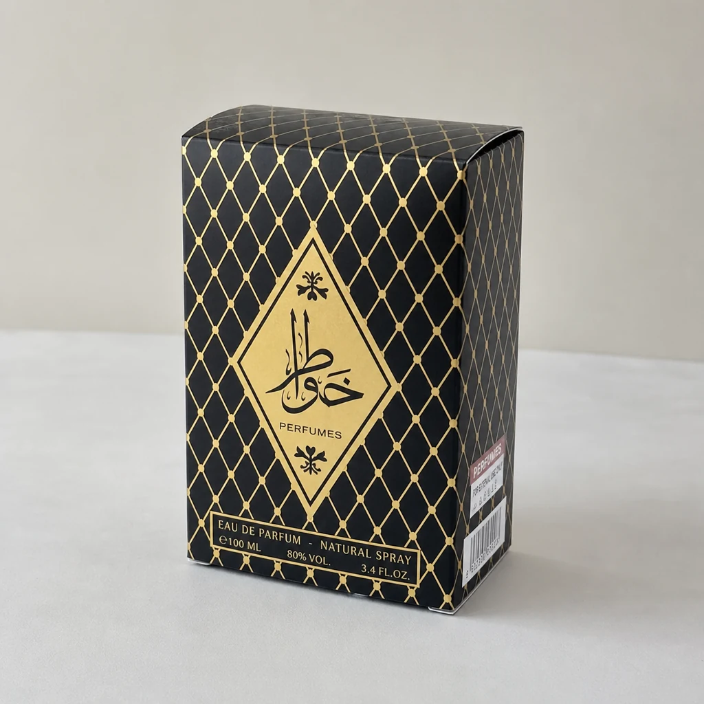 UV printing perfume box packaging box top angle