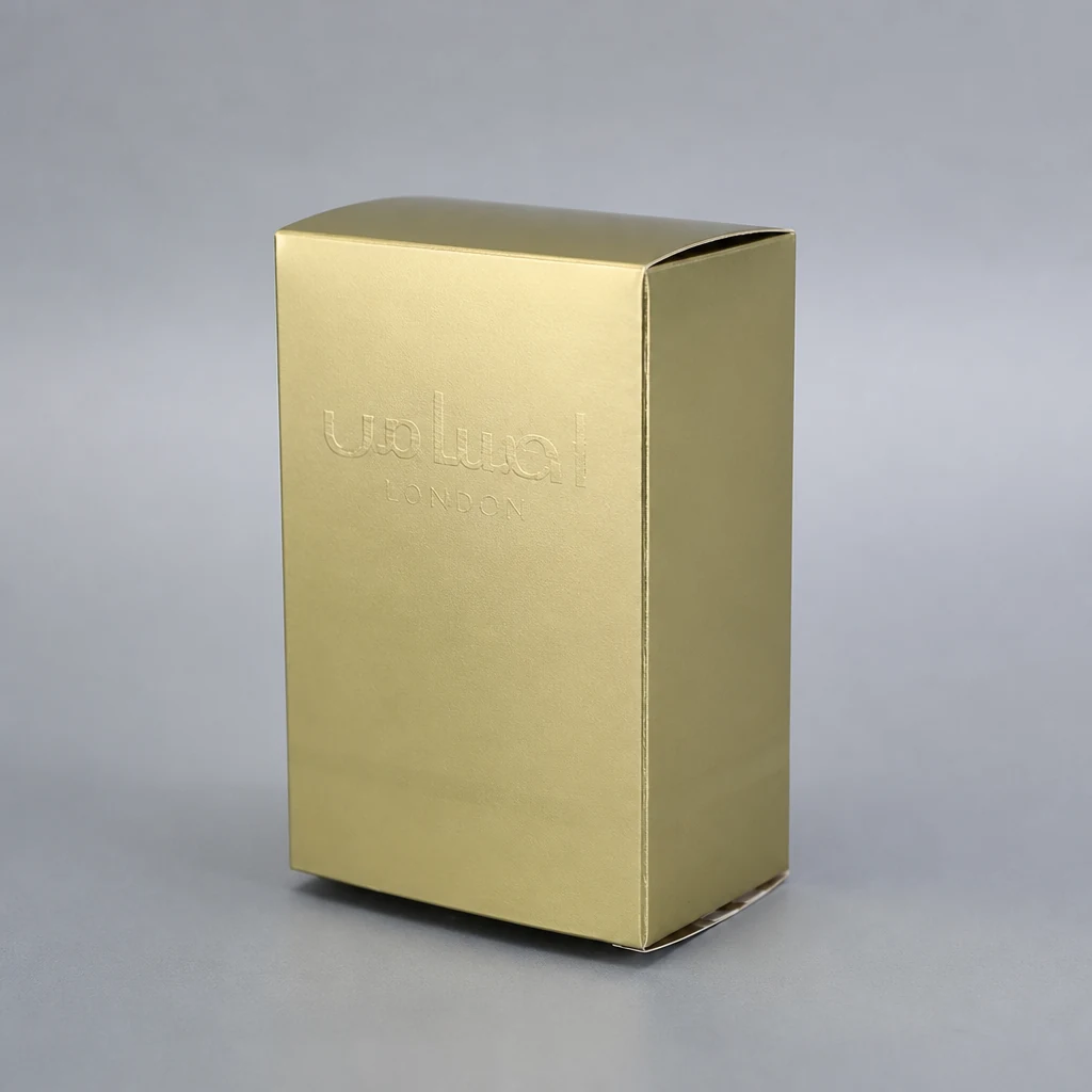 UV printing perfume box packaging box front angle