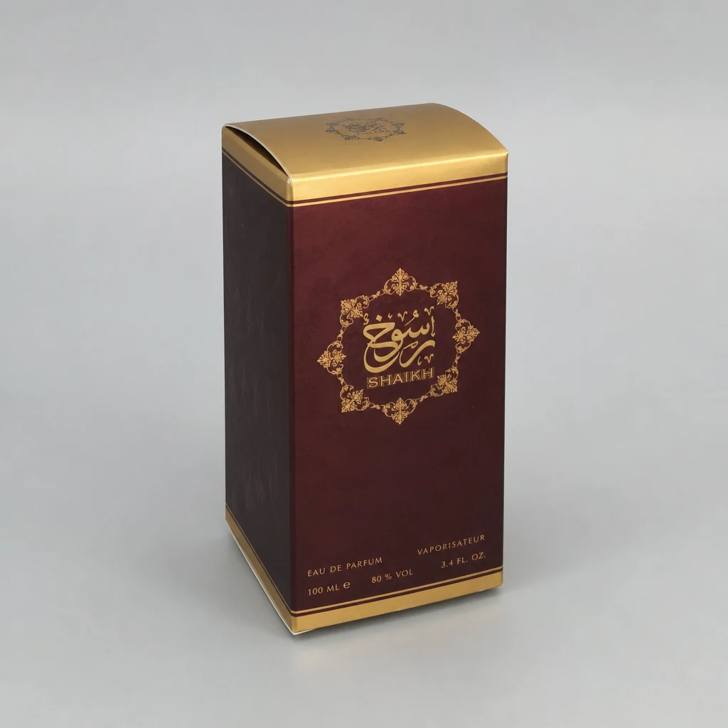UV printing perfume box packaging box front angle