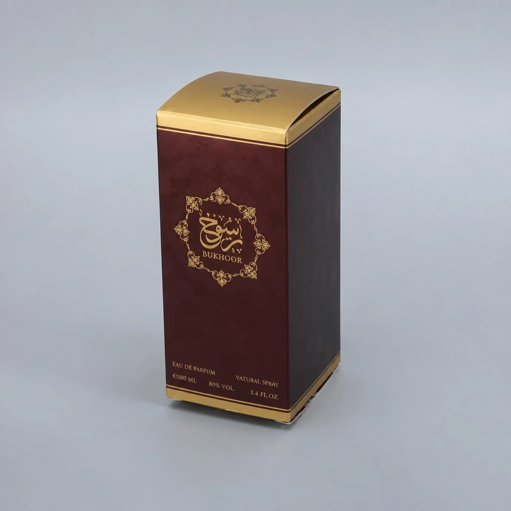 UV printing perfume box packaging box top angle