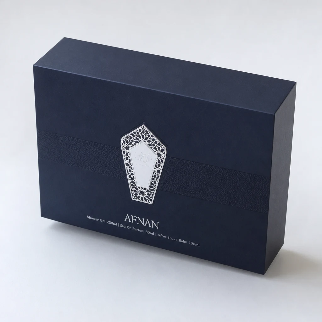 Handmade UV printing perfume box packaging box top angle