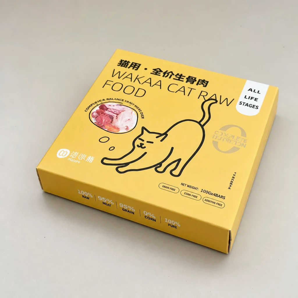 Pet food packaging box packaging box front angle